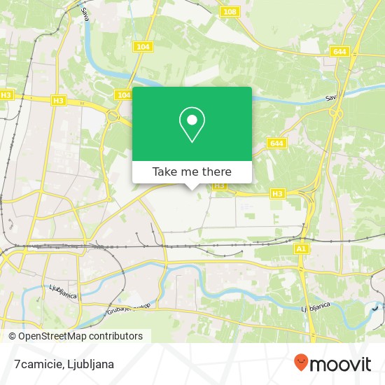 7camicie, Moskovska ulica 1000 Ljubljana map