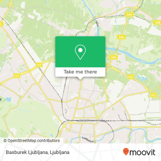 Basburek Ljubljana, Dunajska cesta 115 1000 Ljubljana map