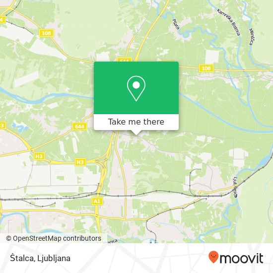 Štalca, Sneberska cesta 1000 Ljubljana map