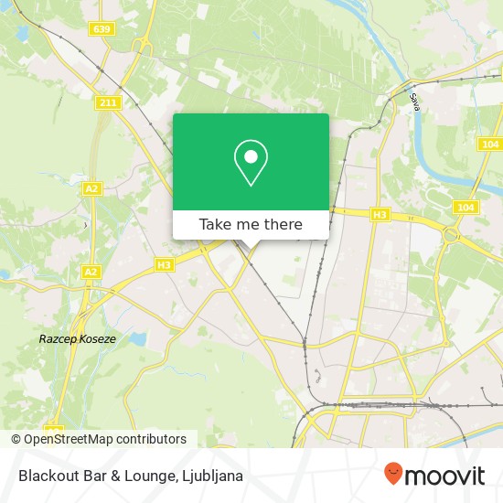 Blackout Bar & Lounge, Litostrojska cesta 41 1000 Ljubljana map