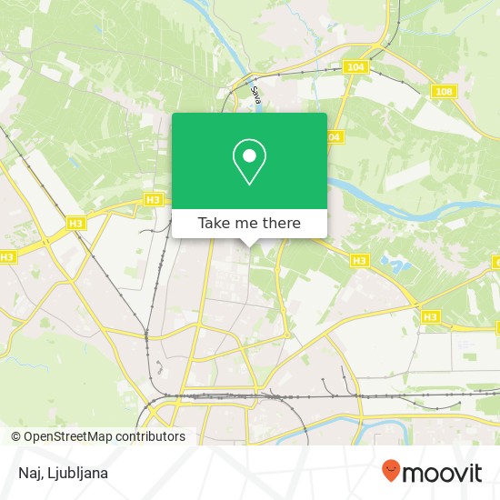 Naj, Vojkova cesta 1000 Ljubljana map