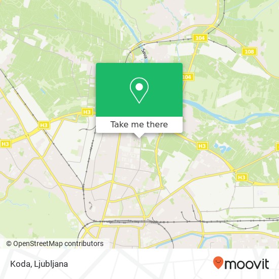 Koda, Vojkova cesta 77 1000 Ljubljana map