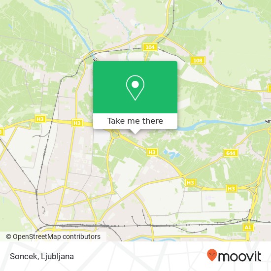Soncek, Tomacevo 33 1000 Ljubljana map