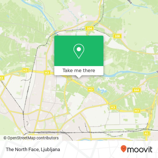 The North Face, Tomacevo 1000 Ljubljana map