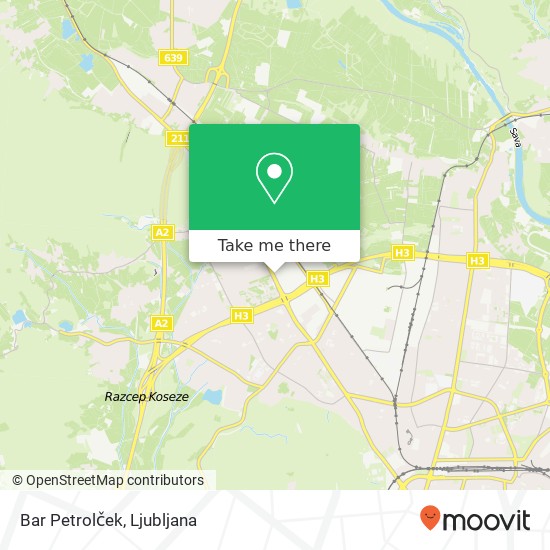 Bar Petrolček, Celovska cesta 226 1000 Ljubljana map