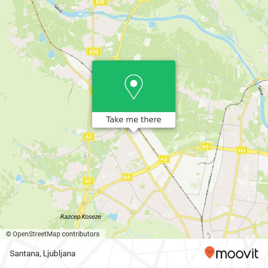 Santana, Cesta Ljubljanske brigade 33 1000 Ljubljana map