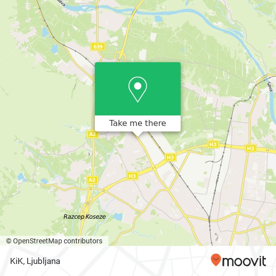 KiK, Celovska cesta 268 1000 Ljubljana map