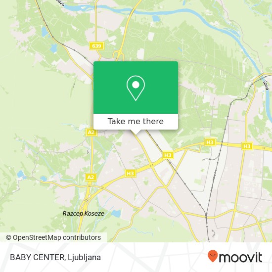 BABY CENTER, Celovska cesta 268 1000 Ljubljana map