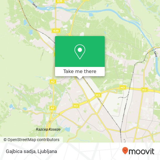 Gajbica sadja, Cesta Ljubljanske brigade 33 1000 Ljubljana map