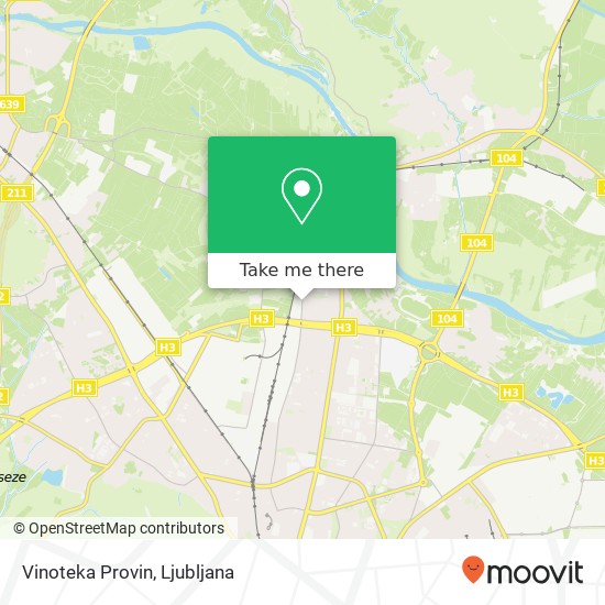 Vinoteka Provin, Slovenceva ulica 1000 Ljubljana map