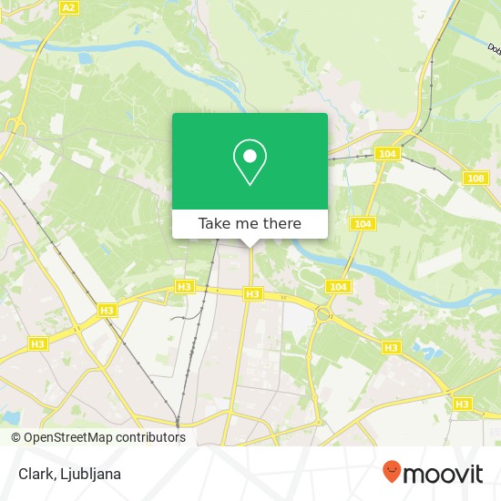 Clark, Dunajska cesta 211 1000 Ljubljana map