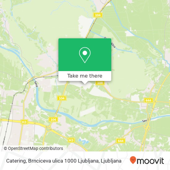 Catering, Brnciceva ulica 1000 Ljubljana map