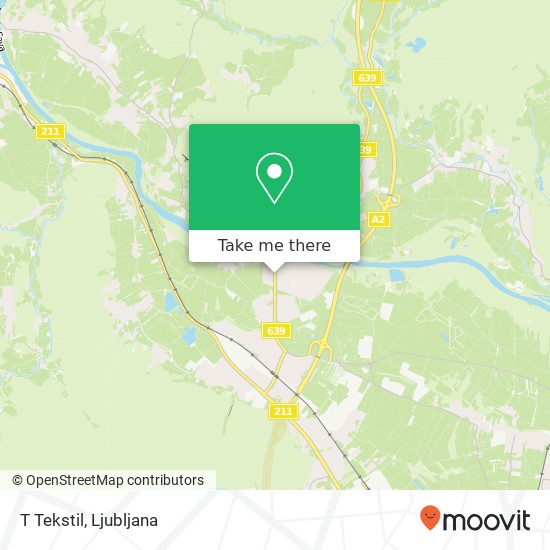 T Tekstil, Tacenska cesta 1000 Ljubljana map