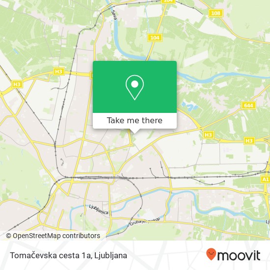 Tomačevska cesta 1a map