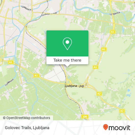 Golovec Trails map