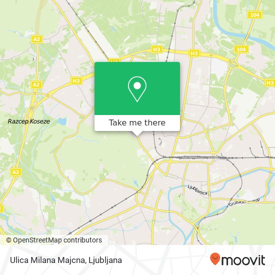 Ulica Milana Majcna map