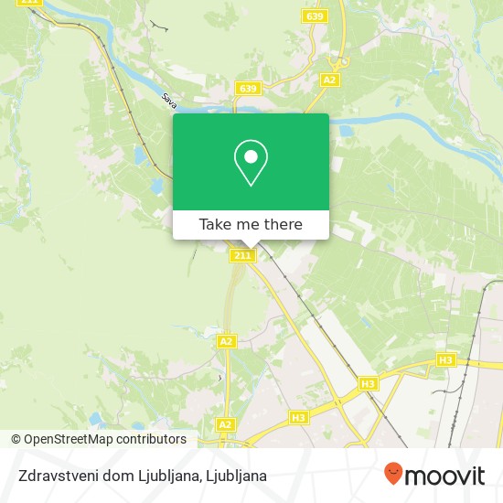 Zdravstveni dom Ljubljana map