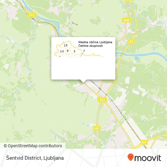 Šentvid District map