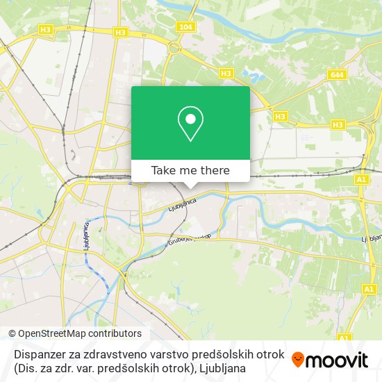Dispanzer za zdravstveno varstvo predšolskih otrok (Dis. za zdr. var. predšolskih otrok) map