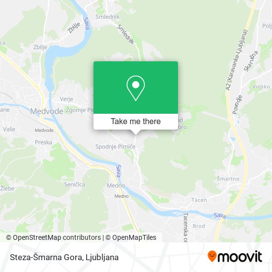 Steza-Šmarna Gora map