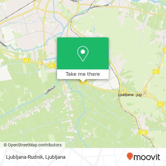 Ljubljana-Rudnik map