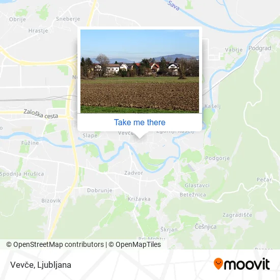 Vevče map