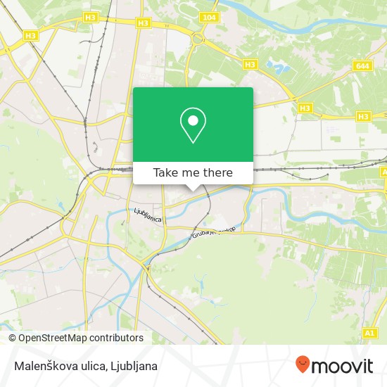 Malenškova ulica map