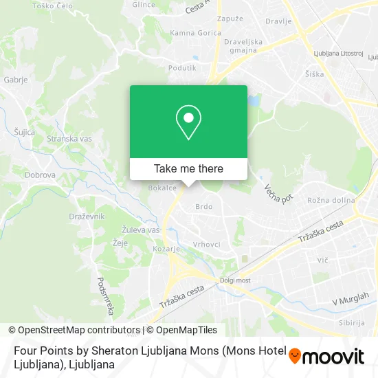Four Points by Sheraton Ljubljana Mons (Mons Hotel Ljubljana) map