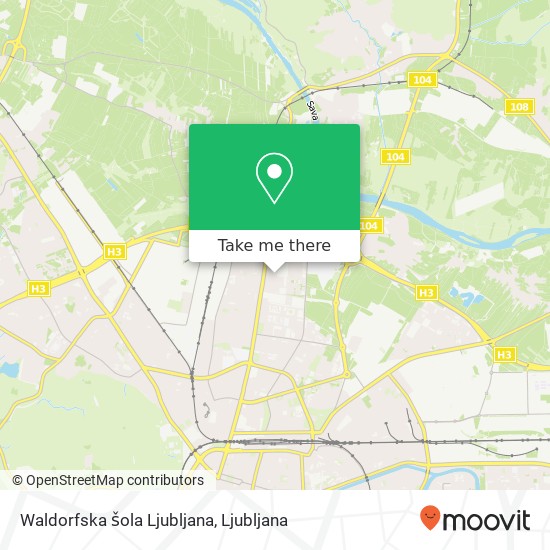 Waldorfska šola Ljubljana map