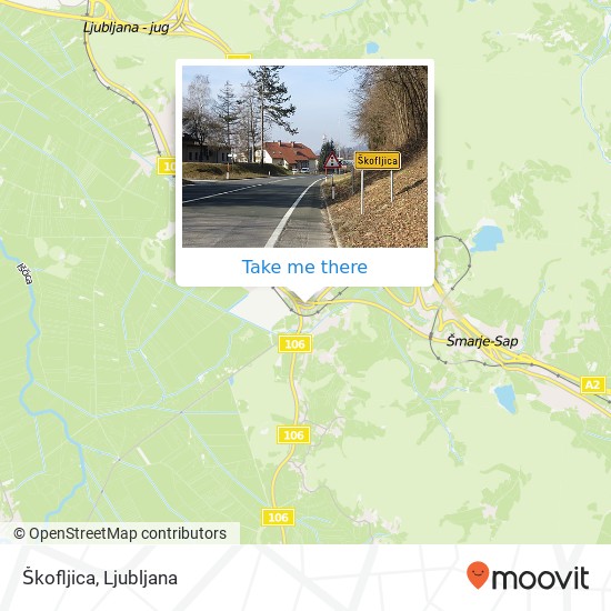 Škofljica map