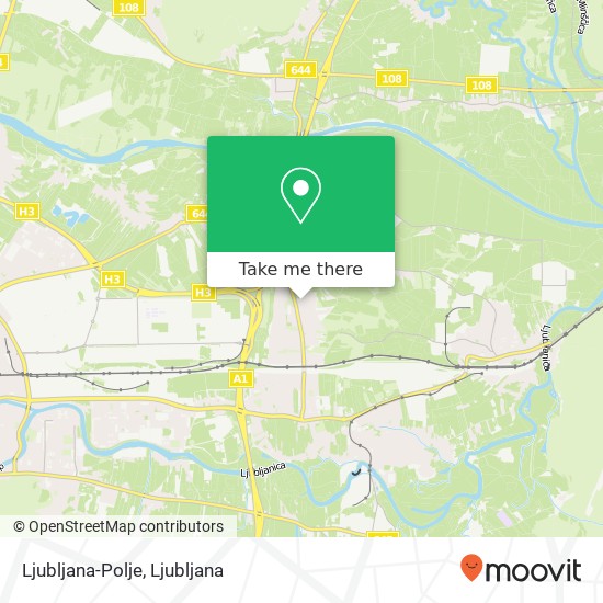Ljubljana-Polje map