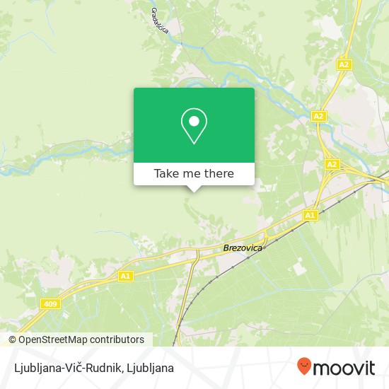 Ljubljana-Vič-Rudnik map