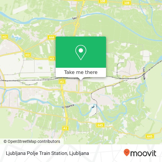 Ljubljana Polje Train Station map