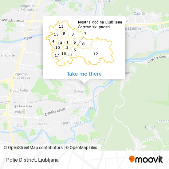 Polje District map