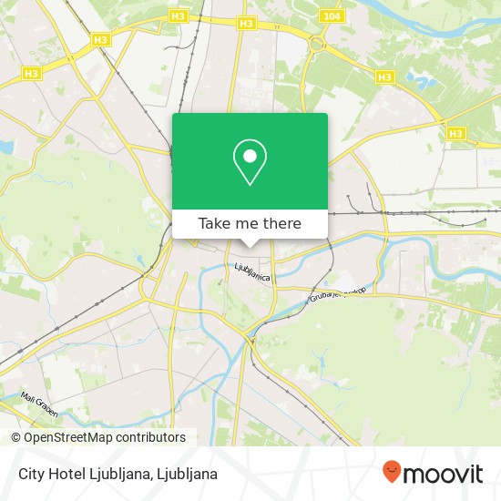 City Hotel Ljubljana map