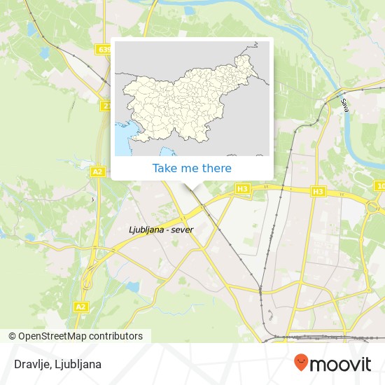 Dravlje map