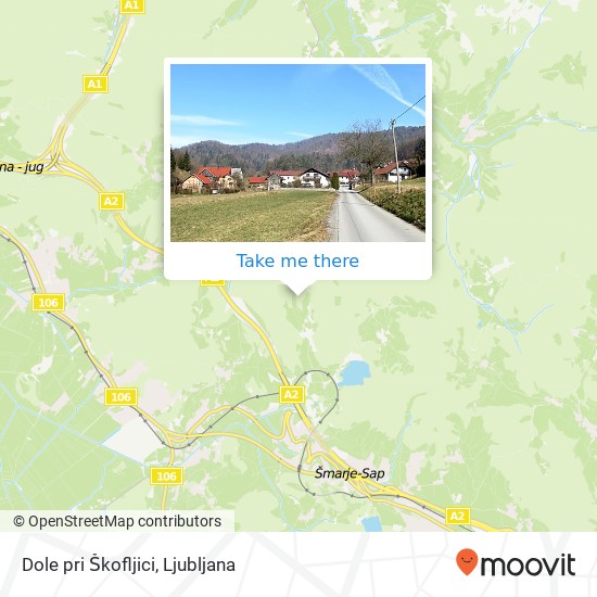 Dole pri Škofljici map