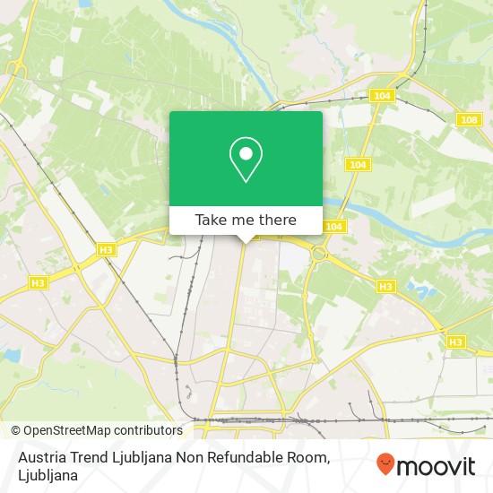 Austria Trend Ljubljana Non Refundable Room map