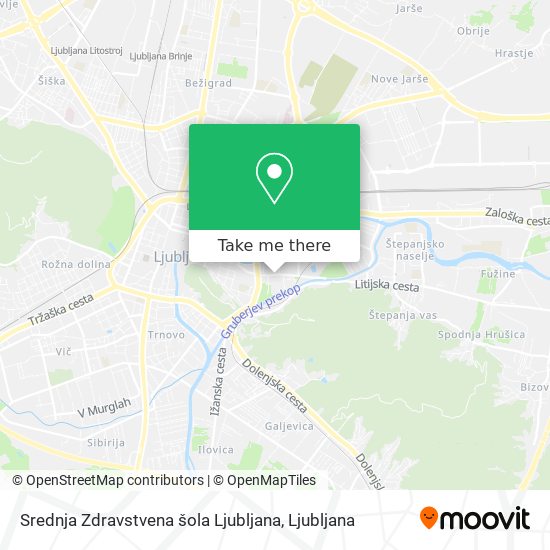 Srednja Zdravstvena šola Ljubljana map