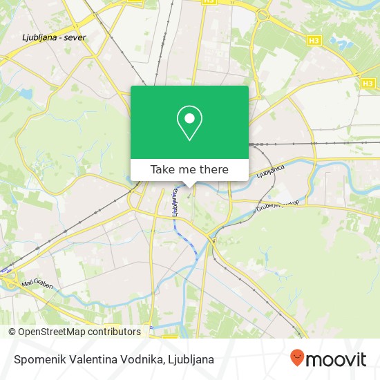 Spomenik Valentina Vodnika map