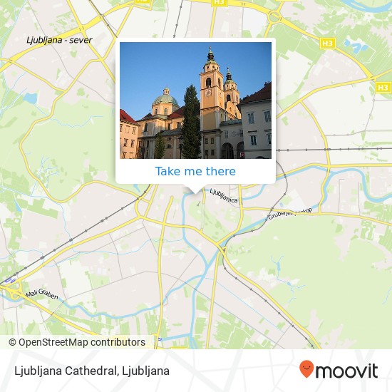 Ljubljana Cathedral map