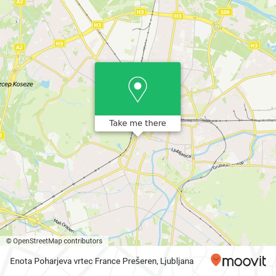 Enota Poharjeva vrtec France Prešeren map