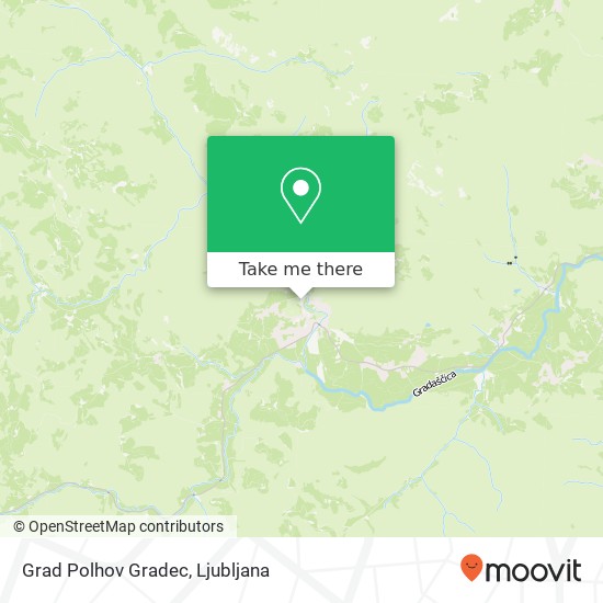 Grad Polhov Gradec map