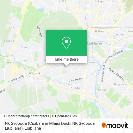 Nk Svoboda (Cicibani in Mlajši Dečki NK Svoboda Ljubljana) map