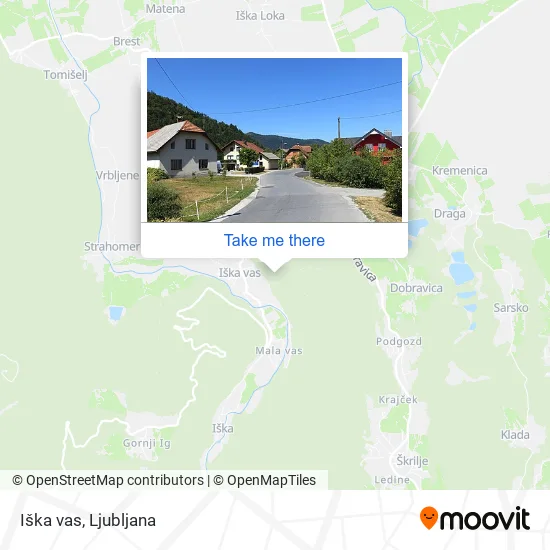 Iška vas map