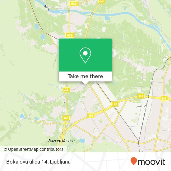 Bokalova ulica 14 map