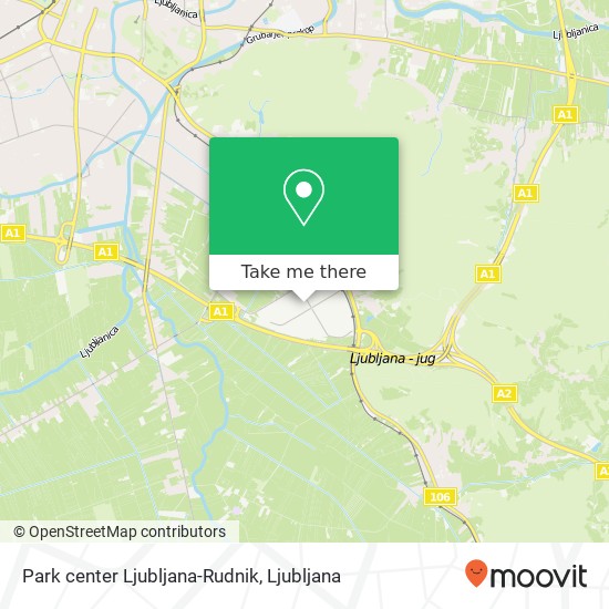 Park center Ljubljana-Rudnik map