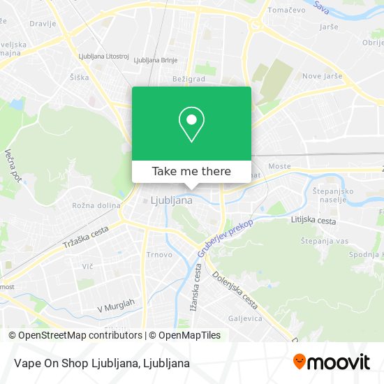 Vape On Shop Ljubljana map
