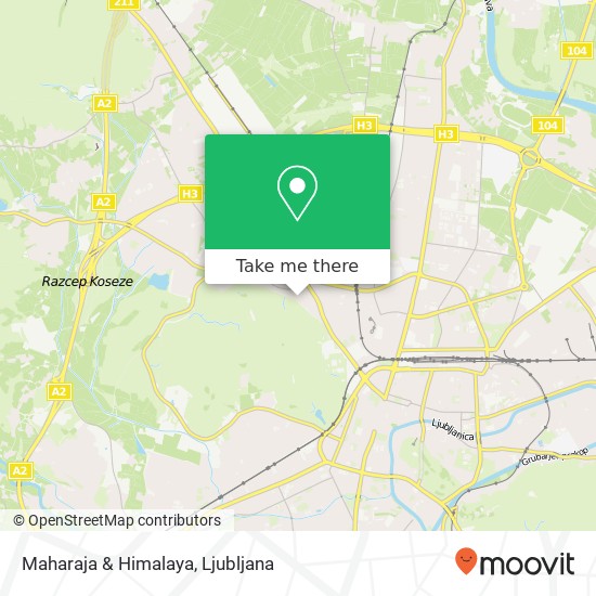 Maharaja & Himalaya, Vodnikova cesta 35 1000 Ljubljana map