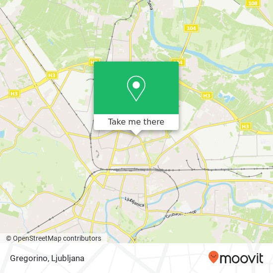 Gregorino, Topniska ulica 1000 Ljubljana map